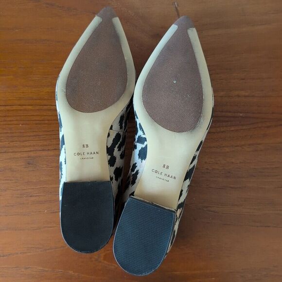 Cole Haan Vivian Leopard Print Loafer Pointed Toe Low Heel Womens 8B - Picture 4 of 6